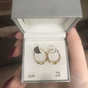 10k yellow gold small hoop earrings